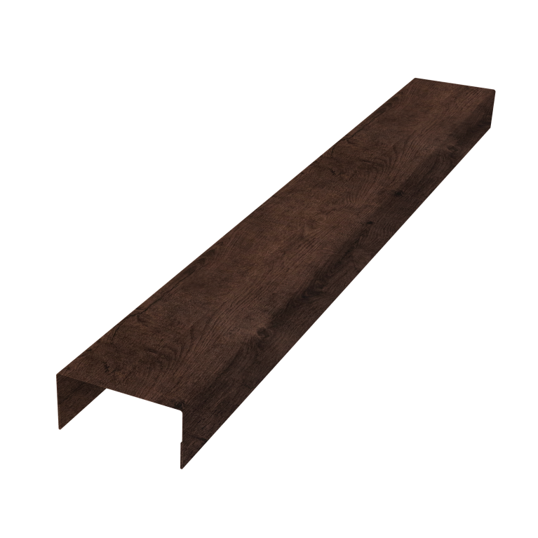 Крышка забора для горизонтального монтажа штакетника 0,45 Print-Double Elite Antique Wood (2,5м)