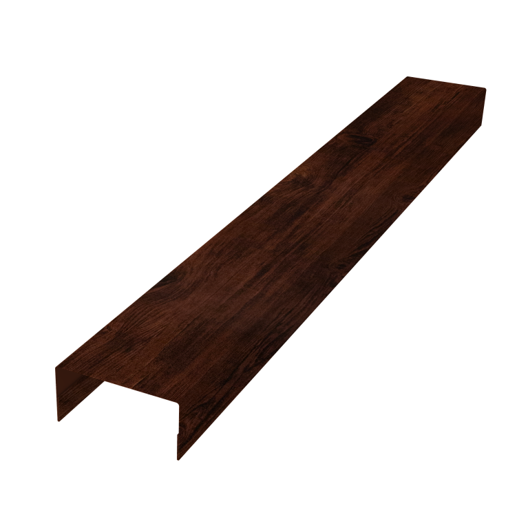 Крышка забора для горизонтального монтажа штакетника 0,45 Print Elite Cherry Wood TwinColor (2,5м)