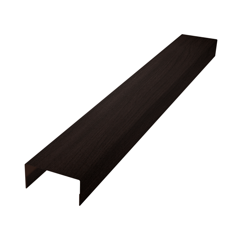 Крышка забора для горизонтального монтажа штакетника 0,45 Print Elite Coffee Wood TwinColor (2,5м)