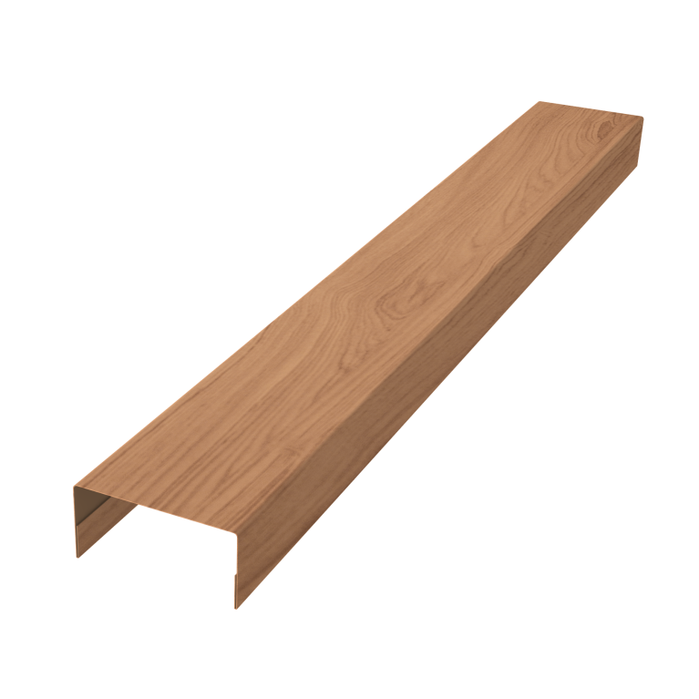 Крышка забора для горизонтального монтажа штакетника 0,45 Print Elite Honey Wood TwinColor (3м)