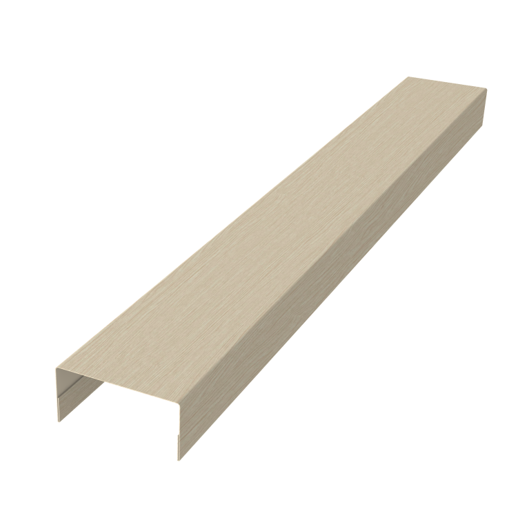 Крышка забора для горизонтального монтажа штакетника 0,45 Print Elite Milky Wood TwinColor (2м)