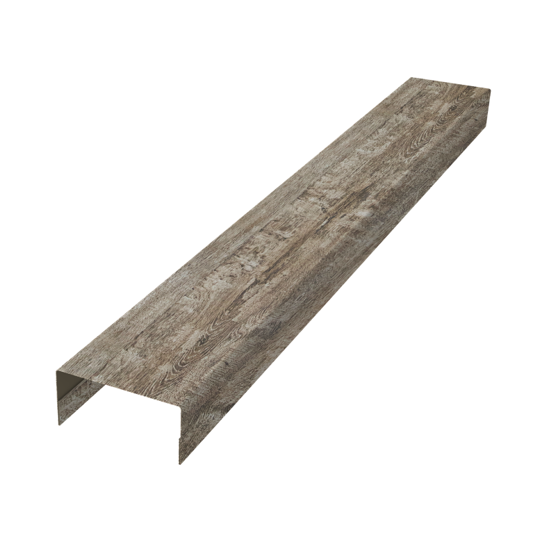 Крышка забора для горизонтального монтажа штакетника 0,45 Print Elite Nordic Wood TwinColor (2м)