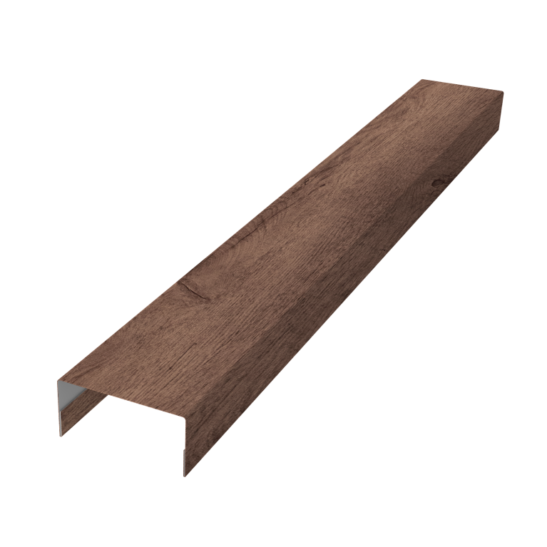 Крышка забора для горизонтального монтажа штакетника 0,45 Print Premium Almond Wood Fresh (3м)