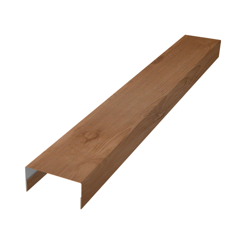 Крышка забора для горизонтального монтажа штакетника 0,45 Print Premium Pine Wood Fresh (2,5м)