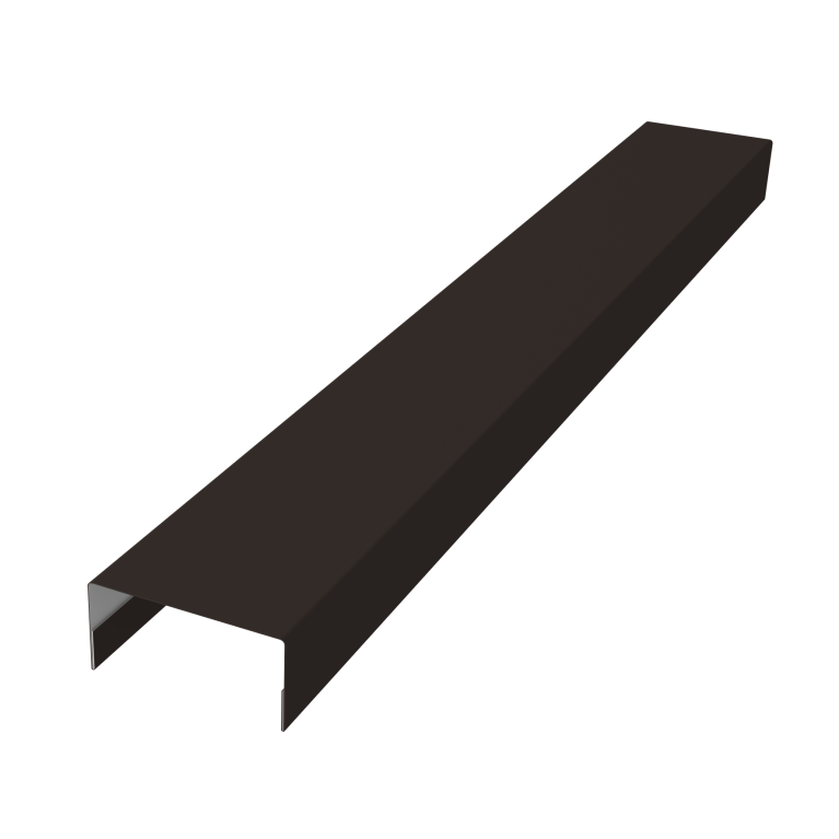 Крышка забора для горизонтального монтажа штакетника 0,5 PurPro Matt 275 RR 32 темно-коричневый (2,5м)