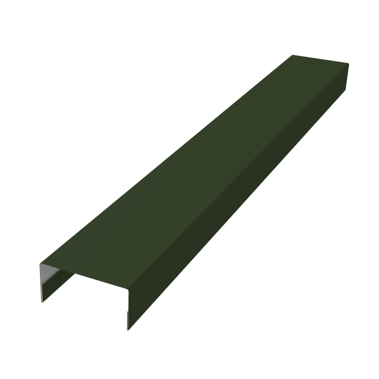 Крышка забора для горизонтального монтажа штакетника 0,5 Satin Matt TX RAL 6020 хромовая зелень (2м)