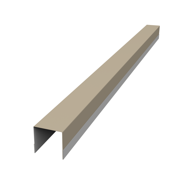 Планка вертикальная обратная для горизонтального монтажа штакетника 0,45 Drap TX RAL 1015 светлая слоновая кость (2м)