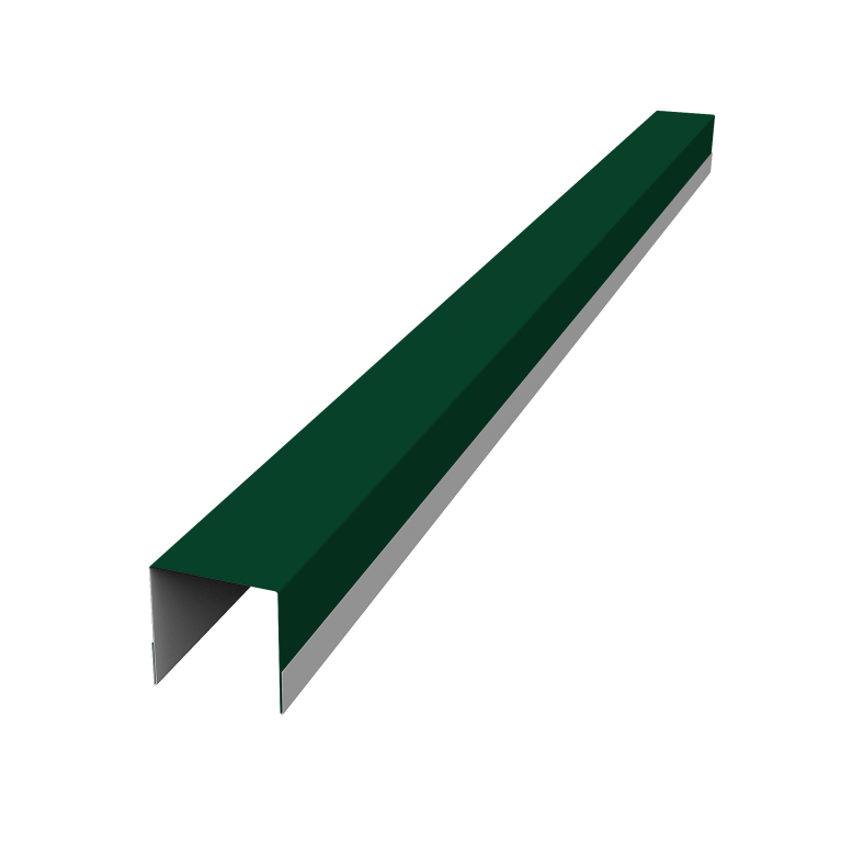 Планка вертикальная обратная для горизонтального монтажа штакетника 0,45 Drap TX RAL 6005 зеленый мох (2,5м)