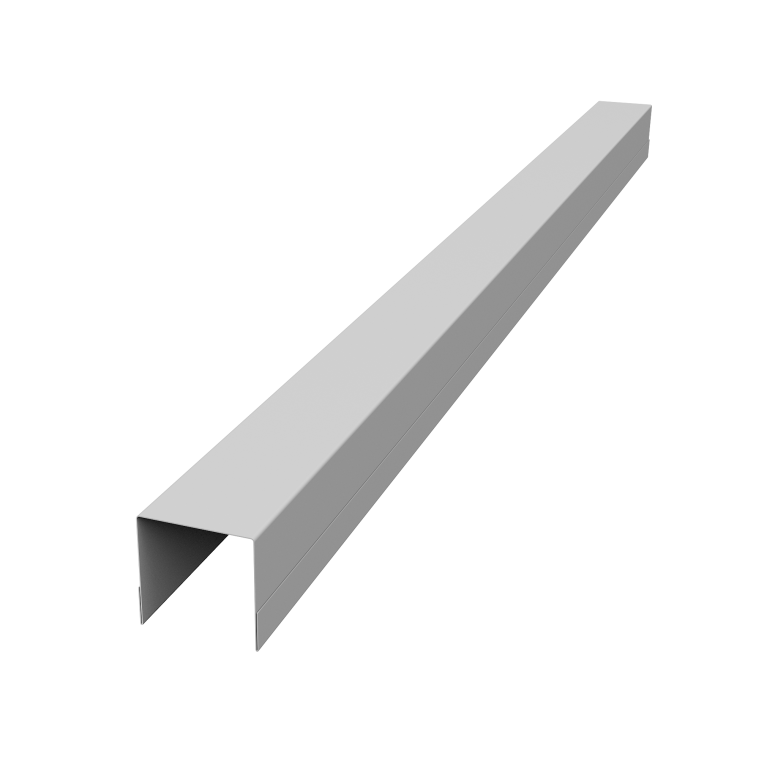 Планка вертикальная обратная для горизонтального монтажа штакетника 0,45 Drap TX RAL 9003 сигнальный белый (3м)