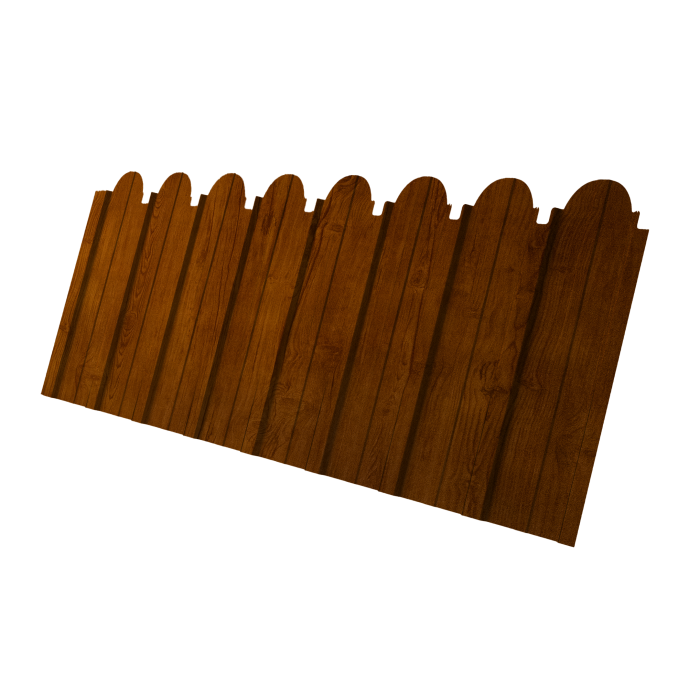 Профнастил C10A фигурный 0,4 Print Premium Golden Wood Intense FTC