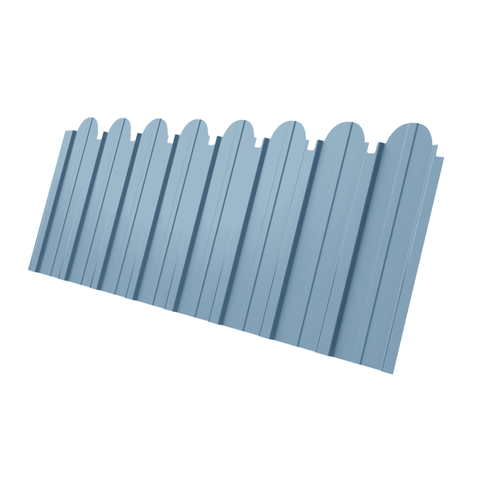 Профнастил C10A фигурный 0,45 Drap TX RAL 5024 пастельно-синий