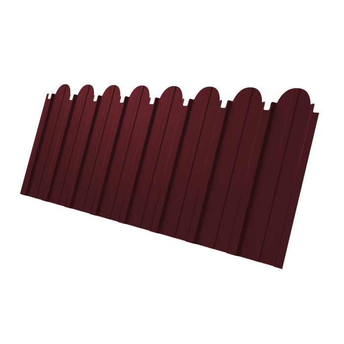 Профнастил C10A фигурный 0,45 PE-Double RAL 3005 красное вино