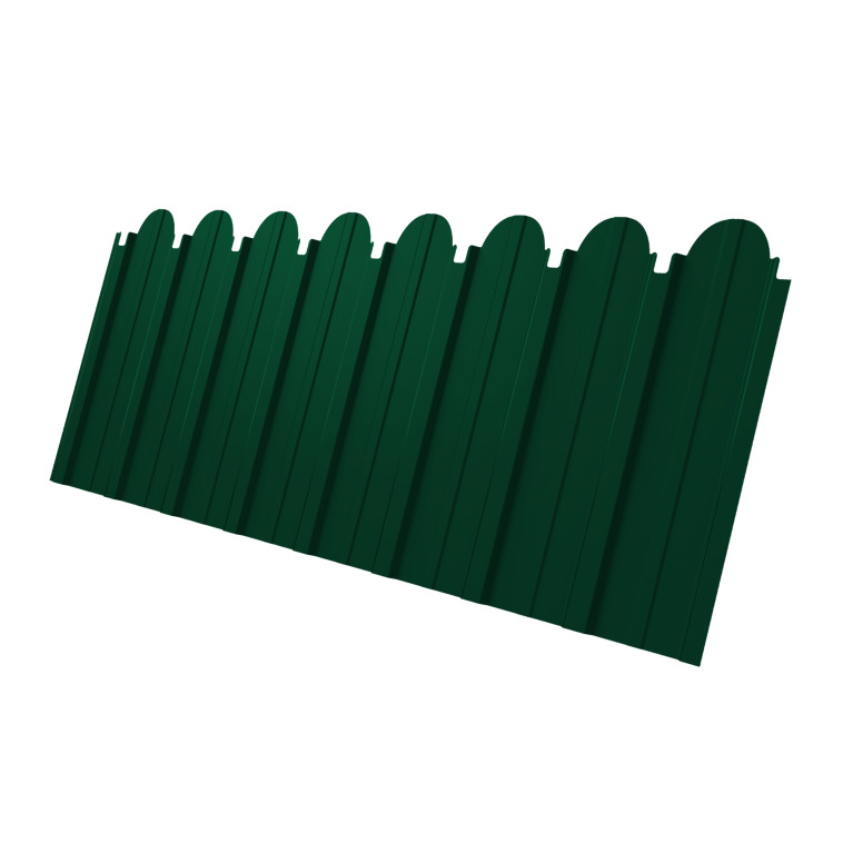 Профнастил C10A фигурный 0,45 PE-Double RAL 6005 зеленый мох