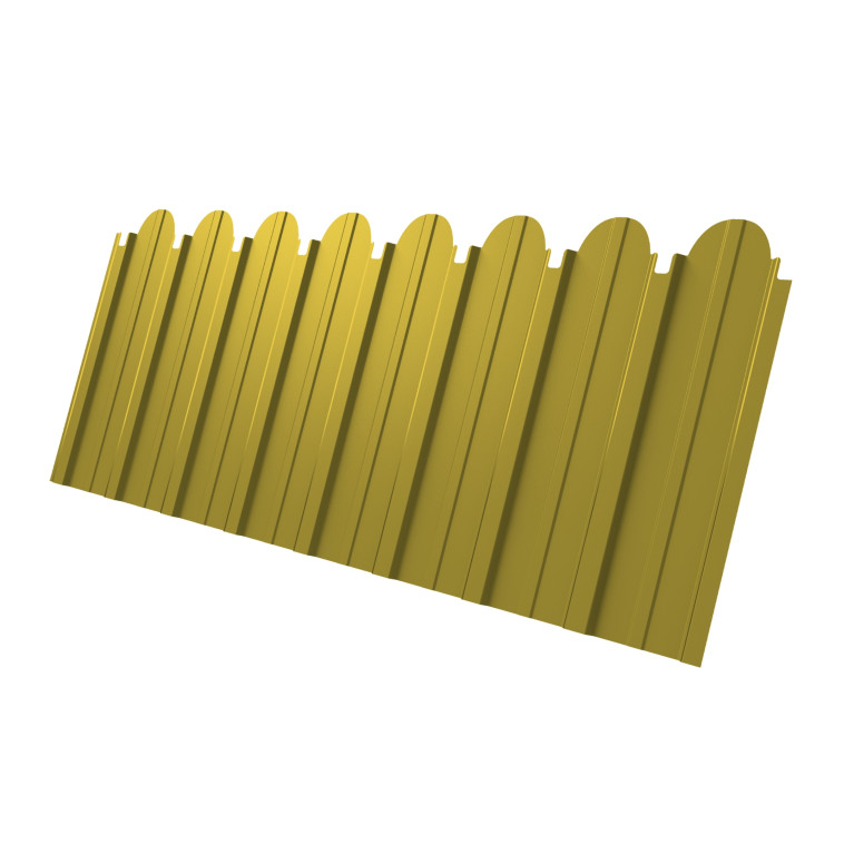 Профнастил C10A фигурный 0,45 PE RAL 1018 цинково-желтый