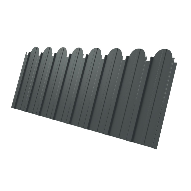 Профнастил C10A фигурный 0,45 PE RAL 7005 мышино-серый