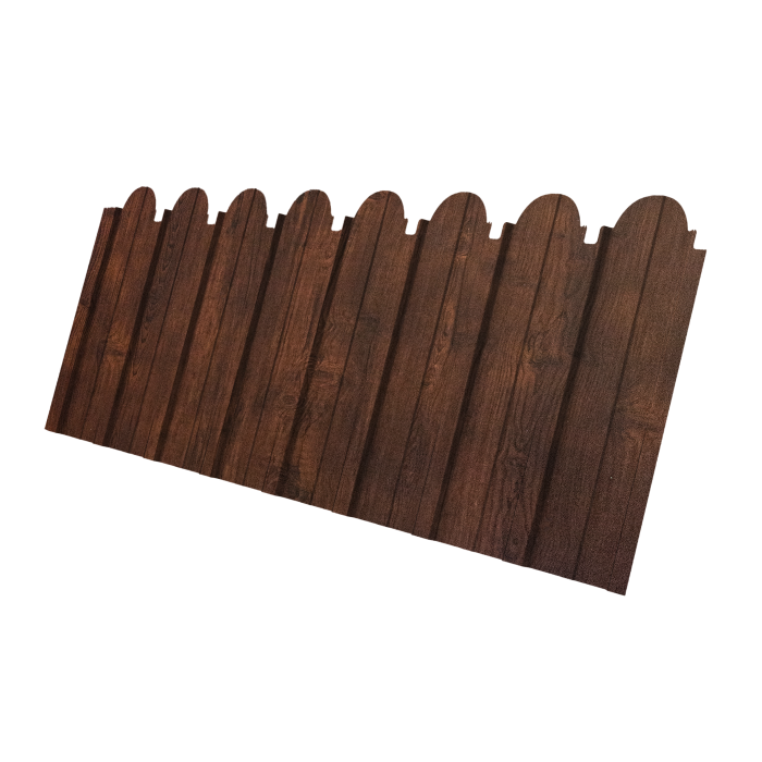 Профнастил C10A фигурный 0,45 Print-Double Premium Cherry Wood Dark F