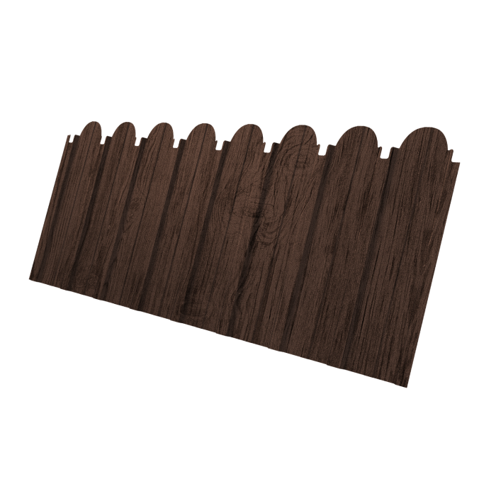 Профнастил C10A фигурный 0,45 Print-Double Premium с пленкой Antique Wood