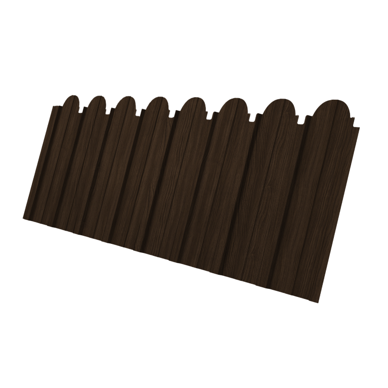 Профнастил C10A фигурный 0,45 Print Elite Coffee Wood TwinColor