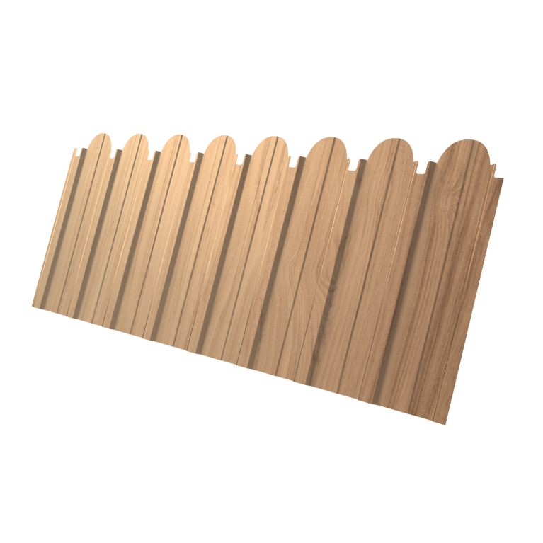 Профнастил C10A фигурный 0,45 Print Elite Honey Wood TwinColor