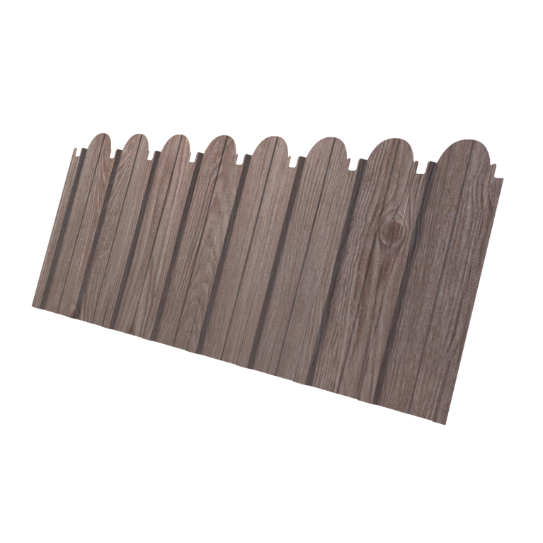 Профнастил C10A фигурный 0,45 Print Elite White Wood TwinColor