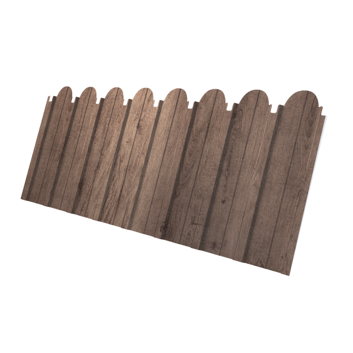 Профнастил C10A фигурный 0,45 Print Premium Almond Wood Fresh