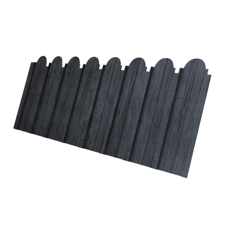 Профнастил C10A фигурный 0,45 Print Premium Grey Wood TwinColor