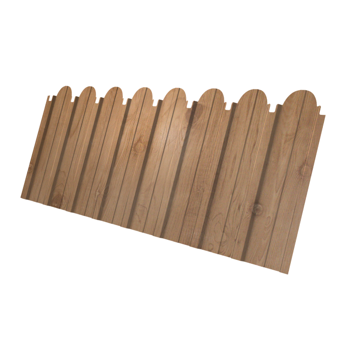 Профнастил C10A фигурный 0,45 Print Premium Pine Wood Fresh