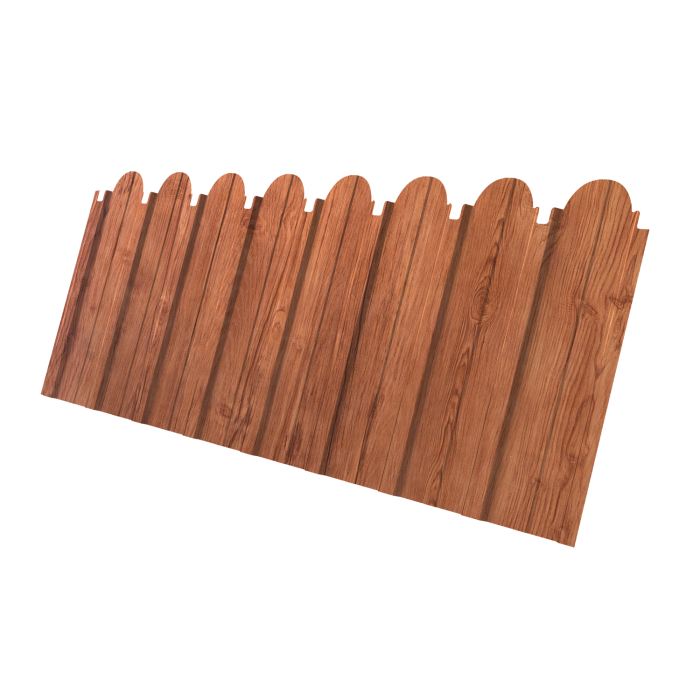 Профнастил C10A фигурный 0,45 Print Premium Rowan Wood Intense FTC