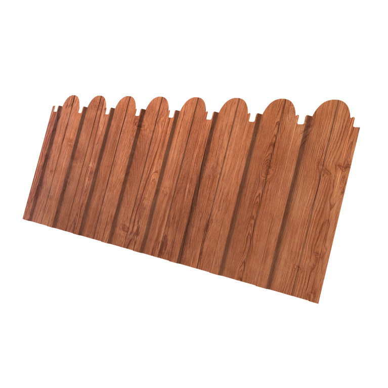 Профнастил C10A фигурный 0,45 Print Premium Rowan Wood Intense FTC