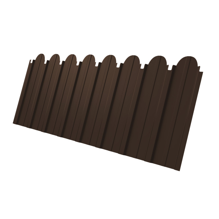 Профнастил C10A фигурный 0,5 PE RAL 8017 шоколад