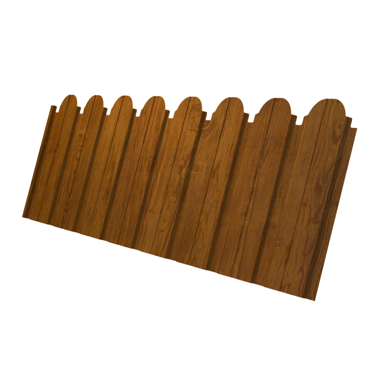 Профнастил C10B фигурный 0,45 Print-Double Elite Golden Wood