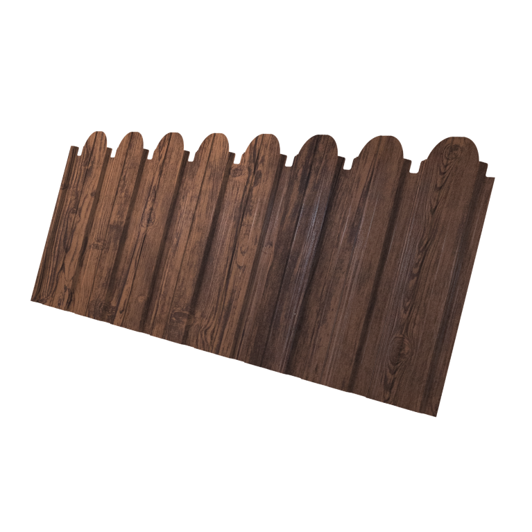 Профнастил C10B фигурный 0,45 Print-Double Premium Antique Wood