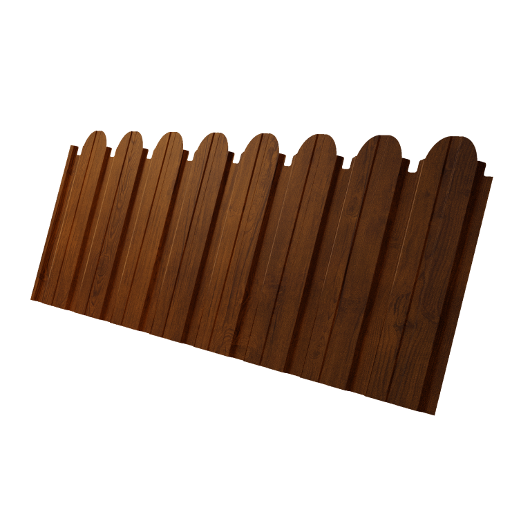 Профнастил C10B фигурный 0,45 Print-Double Premium Golden Wood Intense F