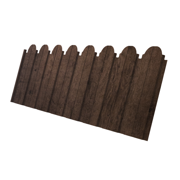 Профнастил C10B фигурный 0,45 Print Elite Antique Wood TwinColor