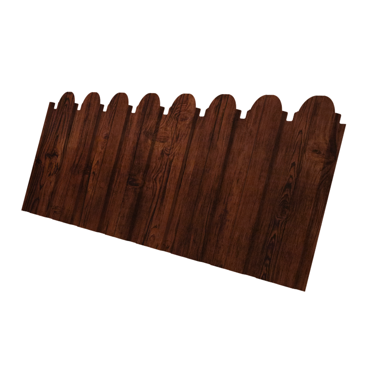 Профнастил C10B фигурный 0,45 Print Elite Cherry Wood TwinColor