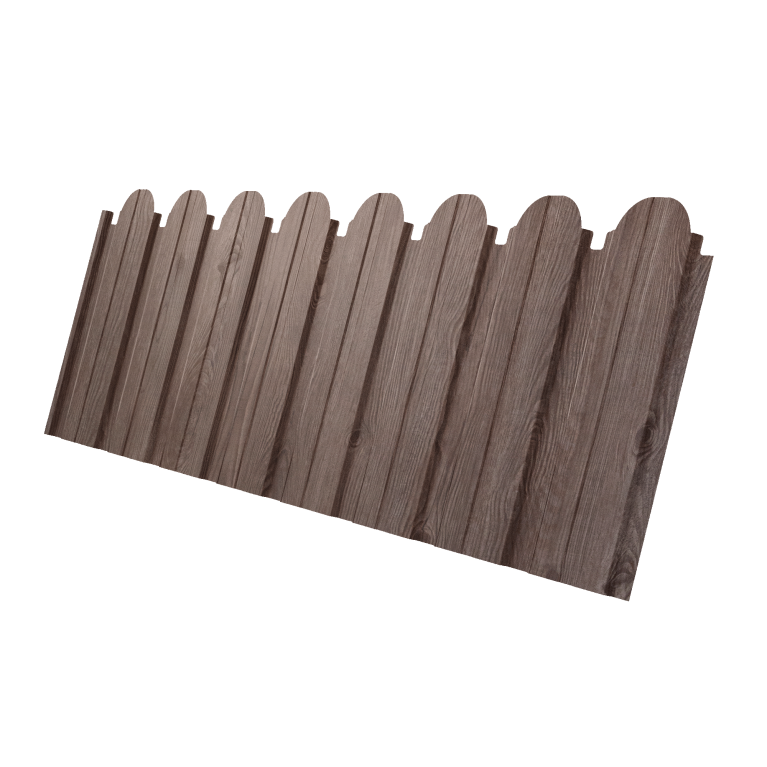 Профнастил C10B фигурный 0,45 Print Elite White Wood TwinColor