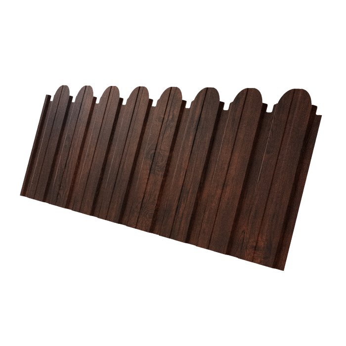 Профнастил C10B фигурный 0,45 Print Premium Cherry Wood Dark FTC