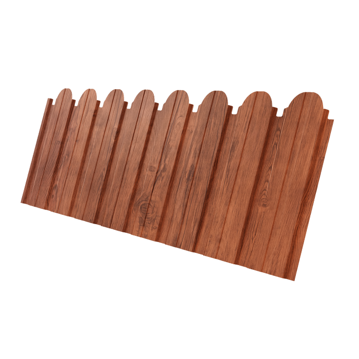 Профнастил C10B фигурный 0,45 Print Premium Rowan Wood Intense FTC