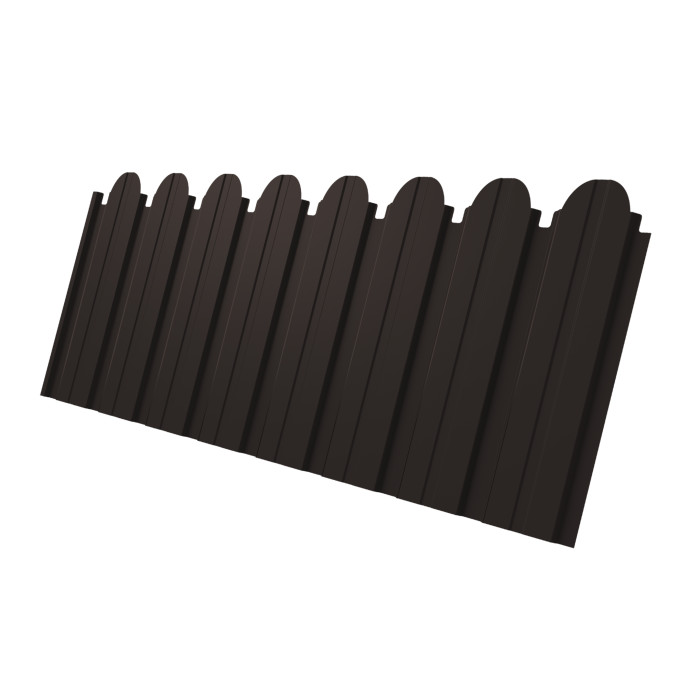 Профнастил C10B фигурный 0,5 Atlas X RR 32 темно-коричневый