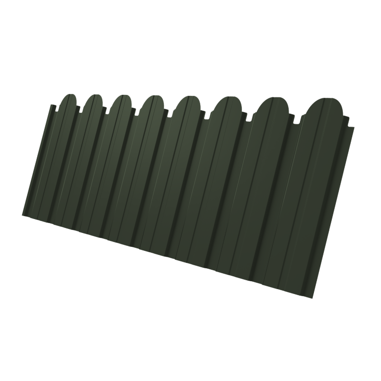 Профнастил C10B фигурный 0,5 Satin Matt TX RAL 6020 хромовая зелень