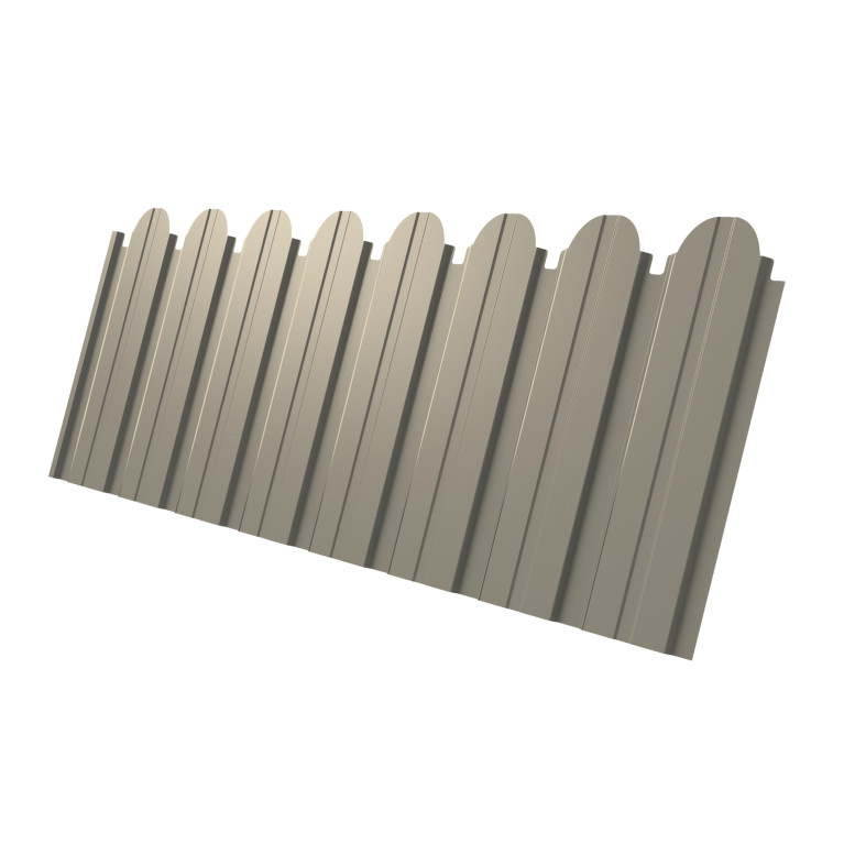 Профнастил C10B фигурный 0,5 Satin RAL 1015 светлая слоновая кость