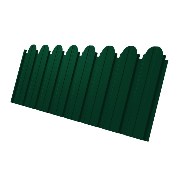 Профнастил C10B фигурный 0,5 Satin RAL 6005 зеленый мох