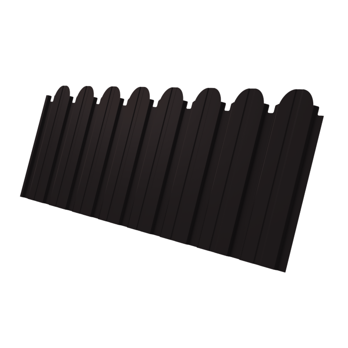 Профнастил C10B фигурный 0,5 Satin RAL 9005 черный