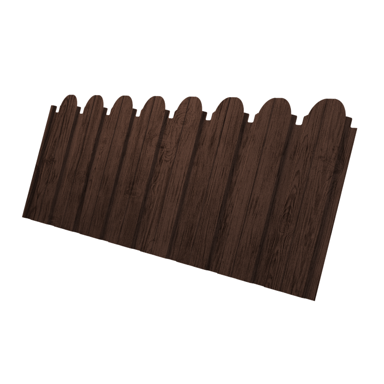 Профнастил С10B фигурный 0,45 Print-Double Premium с пленкой Antique Wood