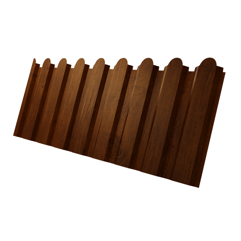 Профнастил С20A фигурный 0,45 Print Premium Golden Wood Intense FTC