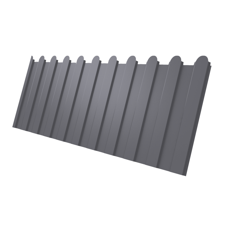 Профнастил С8A v01 фигурный 0,45 PE RAL 7004 сигнальный серый