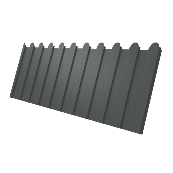 Профнастил С8A v01 фигурный 0,45 PE с пленкой RAL 7005 мышино-серый