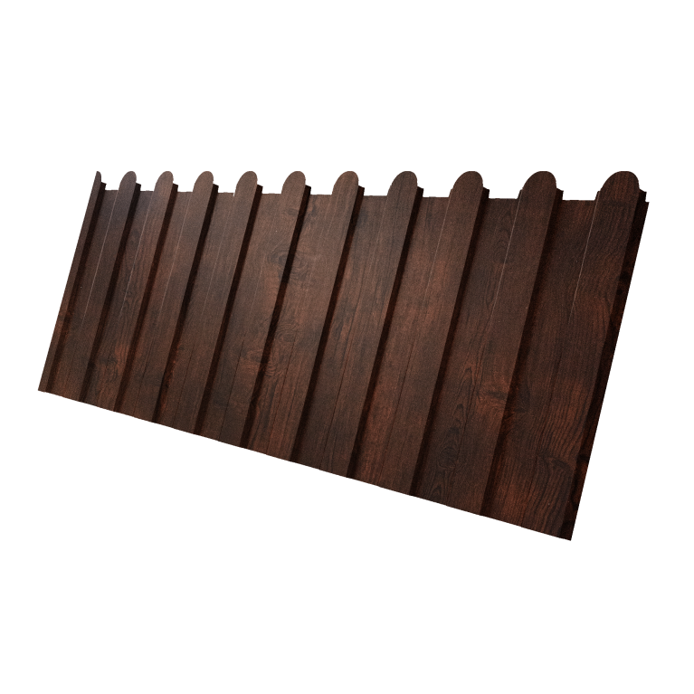 Профнастил С8A v01 фигурный 0,45 Print-Double Premium Cherry Wood Dark F