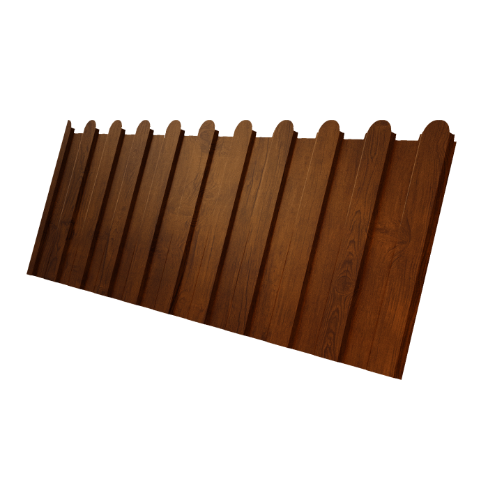 Профнастил С8A v01 фигурный 0,45 Print-Double Premium Golden Wood Intense F