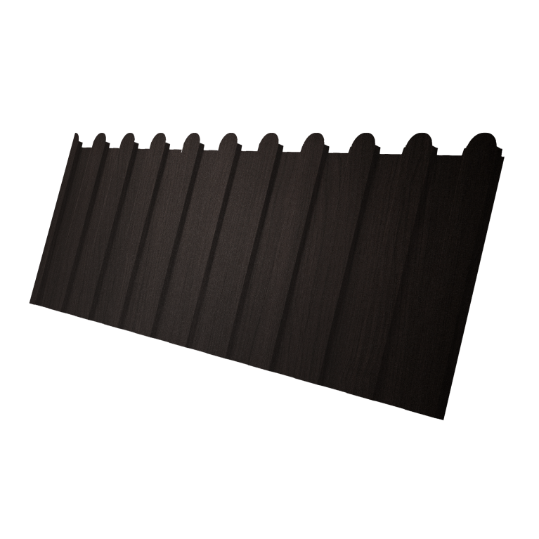 Профнастил С8A v01 фигурный 0,45 Print Elite Coffee Wood TwinColor